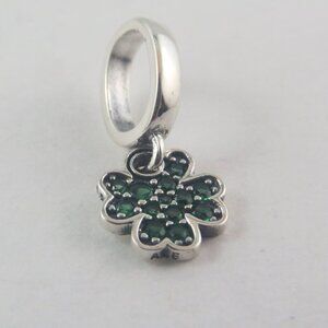 Pandora Mini Lucky Four Leaf Clover Charm - Good Luck - St Patrick's Day (H5)